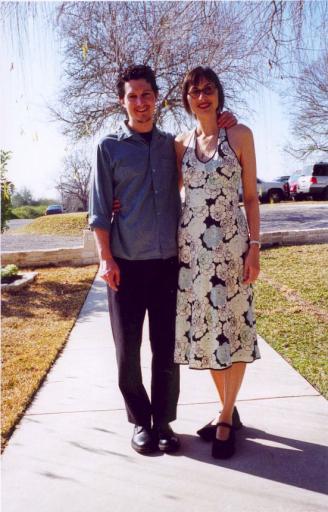Jess and Damian at Noah's wedding, Feb. 1, 2003